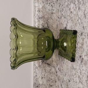 Green glass vase